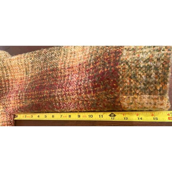 Vintage Etro Wool Coat Jacket 44 8 M Checker Long Peacoat Italy Multicolor Plaid - Picture 11 of 13